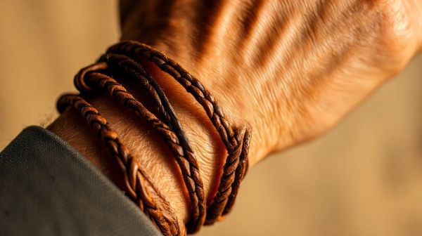 Top 5 bracelets en cuir tressé pour un style unique homme