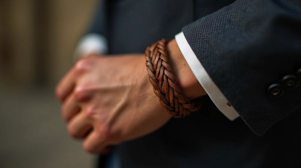 Votre style décontracté avec un bracelet cuir tressé homme